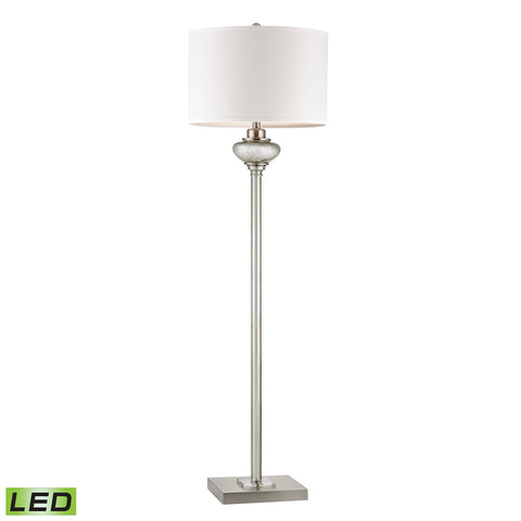 Edenbridge Antique Mercury Glass LED Floor Lamp With LED Nightlight