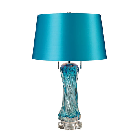 Vergato Free Blown Glass Table Lamp in Blue