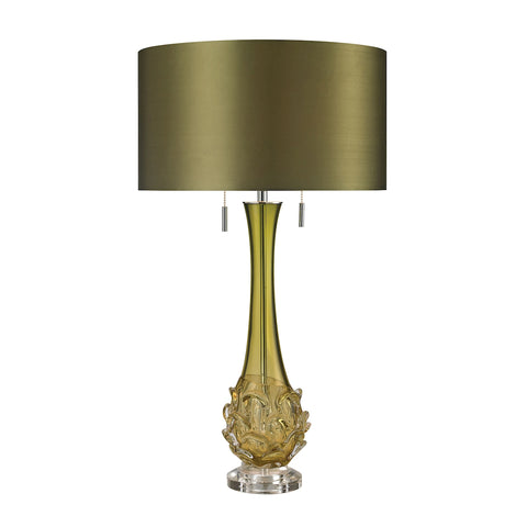 Vignola Free Blown Glass Table Lamp in Green