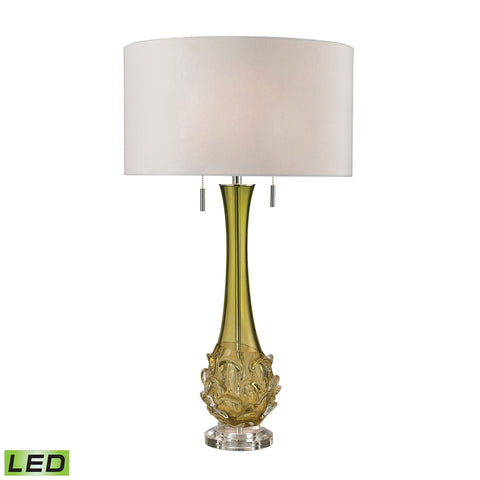 Vignola Free Blown Glass LED Table Lamp in Green