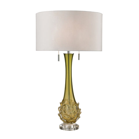 Vignola Free Blown Glass Table Lamp in Green