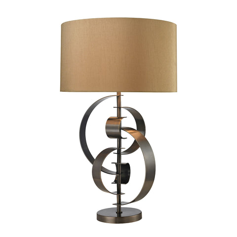 Volterra Abstract Curve Table Lamp in Dunbrook Bronze