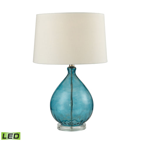 Wayfarer Glass LED Table Lamp in Teal