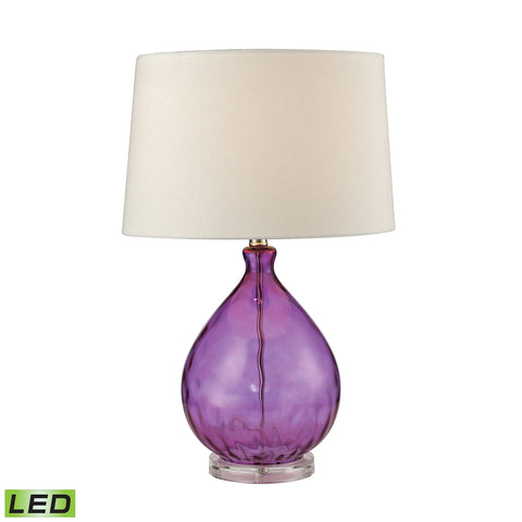 Wayfarer Glass LED Table Lamp in Purple