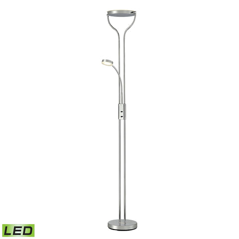 Massena Floor Lamp In Polished Chrome And Frosted Glass