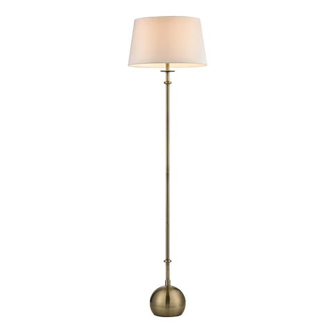 Orb Base Floor Lamp In Antique Brass