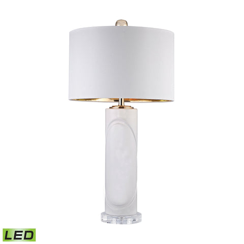 White Embossed Oval LED Lamp