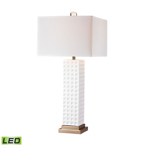 White Stud Ceramic LED Lamp