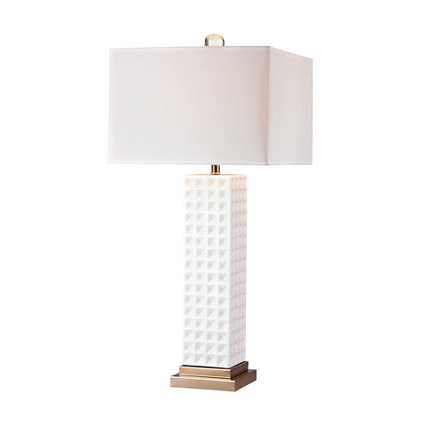 White Stud Ceramic Lamp