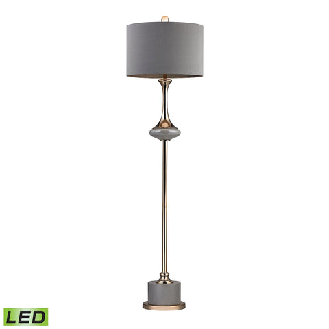 Gold Fluted Neck LED Floor Lamp