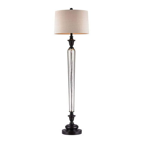 Mercury Glass Column Floor Lamp