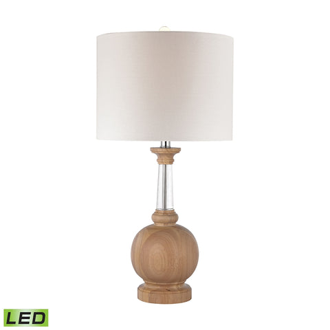 Wood And Crystal LED Lamp