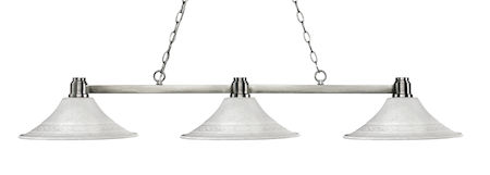 Z-Lite Park Brushed Nickel 3 Light Island/Billiard Light 314BN-FWM16