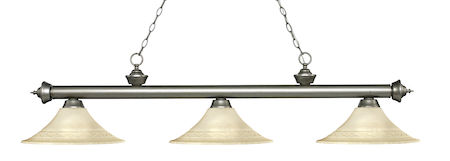 Z-Lite Riviera 3 Light Billiard Light 200-3AS-FGM16