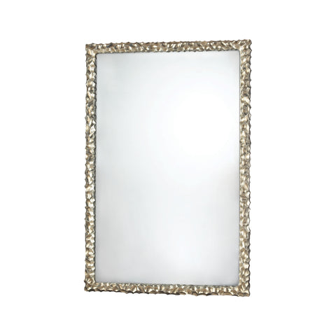 Emery Hill Rectangular Beveled Mirror In Silver Leaf