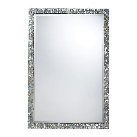 Island Falls Mirror In Silver Mother of Pearl