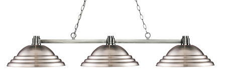 Z-Lite Park Brushed Nickel 3 Light Island/Billiard Light 314BN-SBN