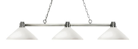 Z-Lite Park Brushed Nickel 3 Light Island/Billiard Light 314BN-AMO14