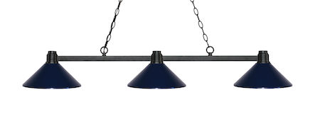 Z-Lite Park Bronze 3 Light Island/Billiard Light 314BRZ-MNB