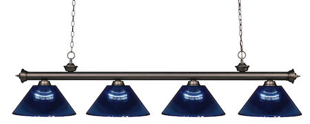 Z-Lite Riviera 4 Light Billiard Light 200-4OB-ARDB