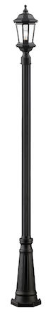 Z-Lite Melbourne 1 Light Outdoor Post Light 540PHM-519P-BK