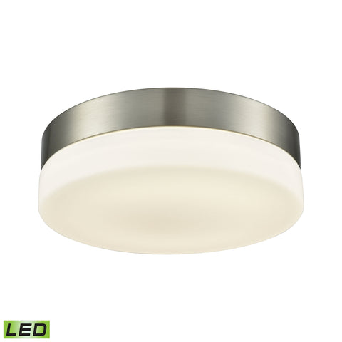 Holmby 1 Light Round Flushmount In Satin Nickel With Opal Glass - Medium