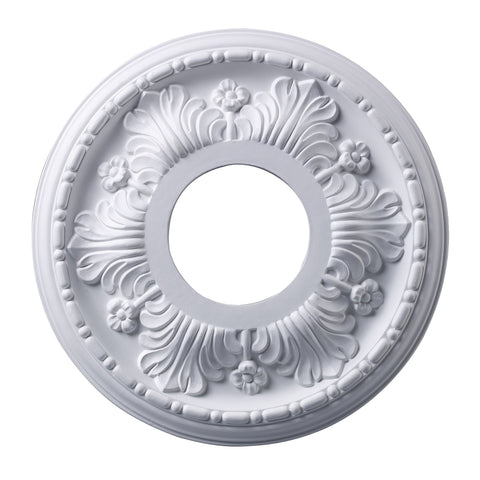 Acanthus 11-Inch Medallion In White Finish