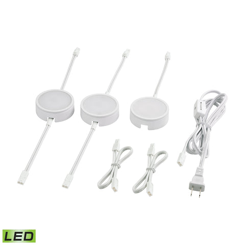 Tuxedo 3 Piece LED Undercabinet Light Set In White