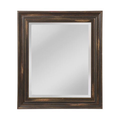 Edison 27-Inch Mirror In Distressed Medium Bronze